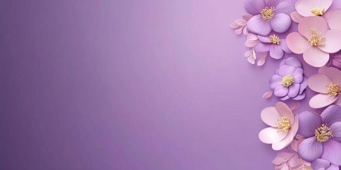 elegant-invitation-card-design-featuring-soft-pink-flowers-on-a-dark-purple-background-with-a-glossy-finish-photo